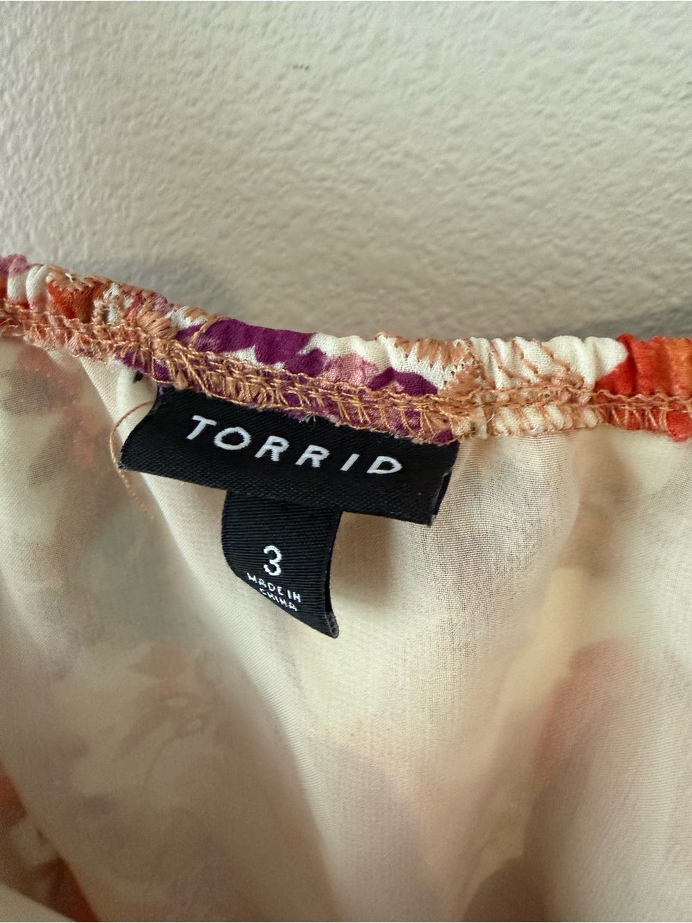 Torrid Boho Floral Peasant Top - Picture 5 of 10